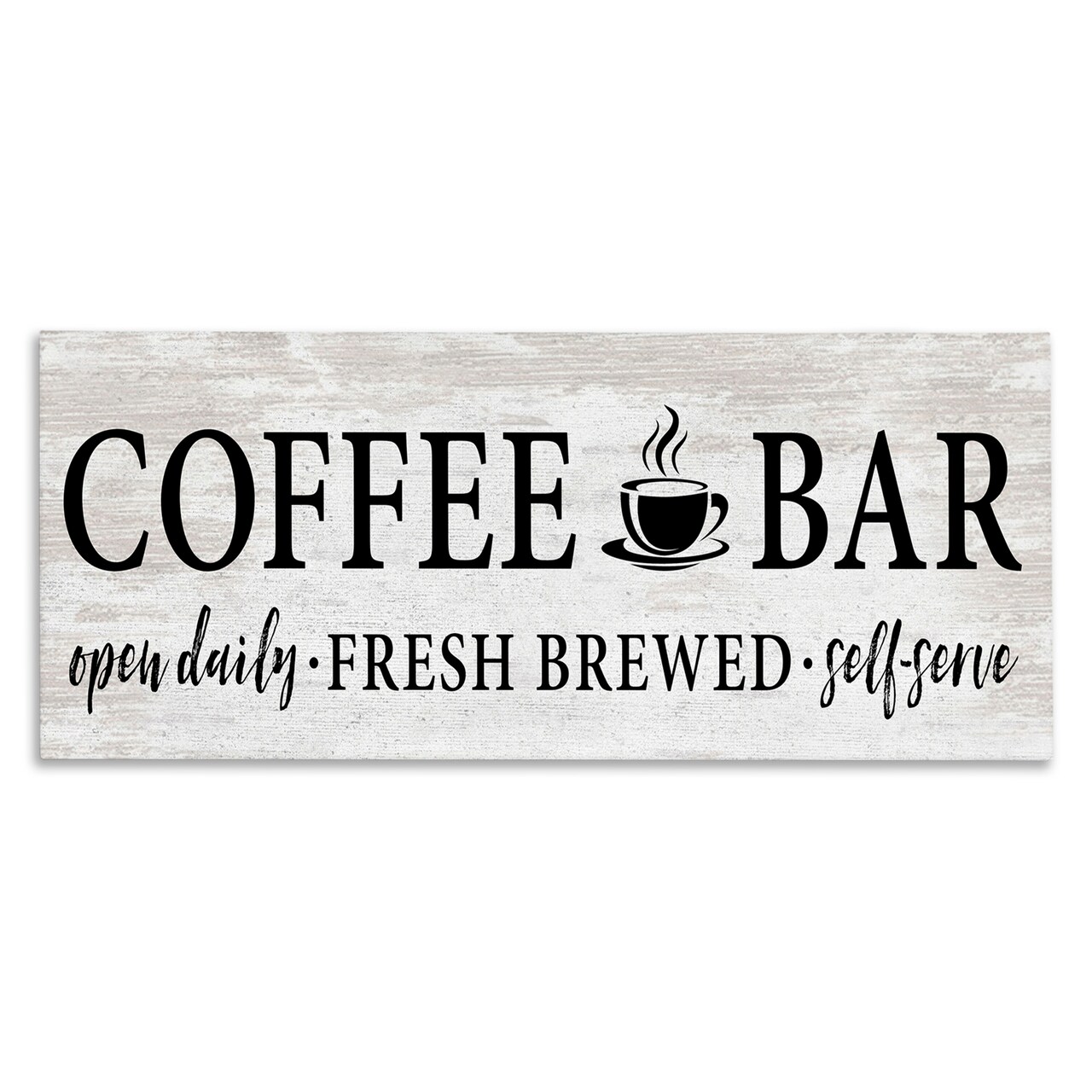 Stupell Industries Coffee Bar Cafe Rustic Sign Canvas Wall Art